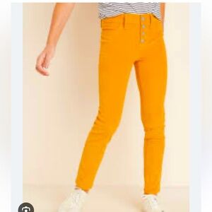 Vibrant yellow Orange High-Waisted Pants